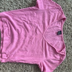 SHEIN Pink Ribbed Crop Top